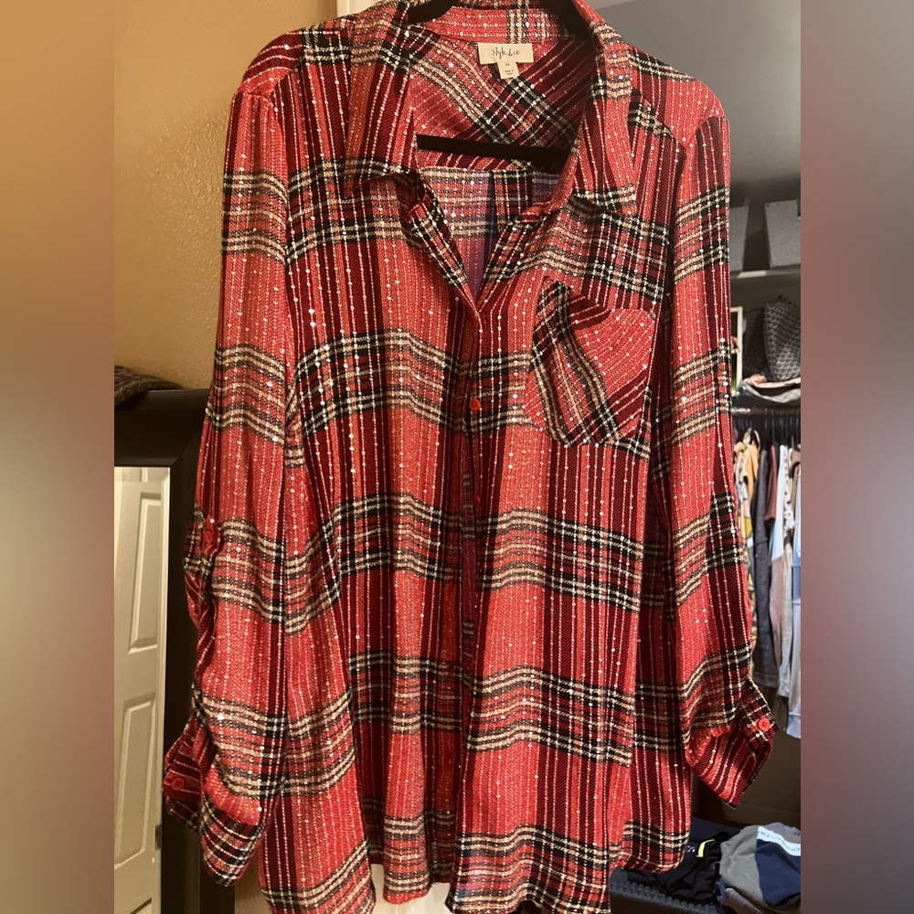 Style & Company Holiday Shirt.  Size 2X